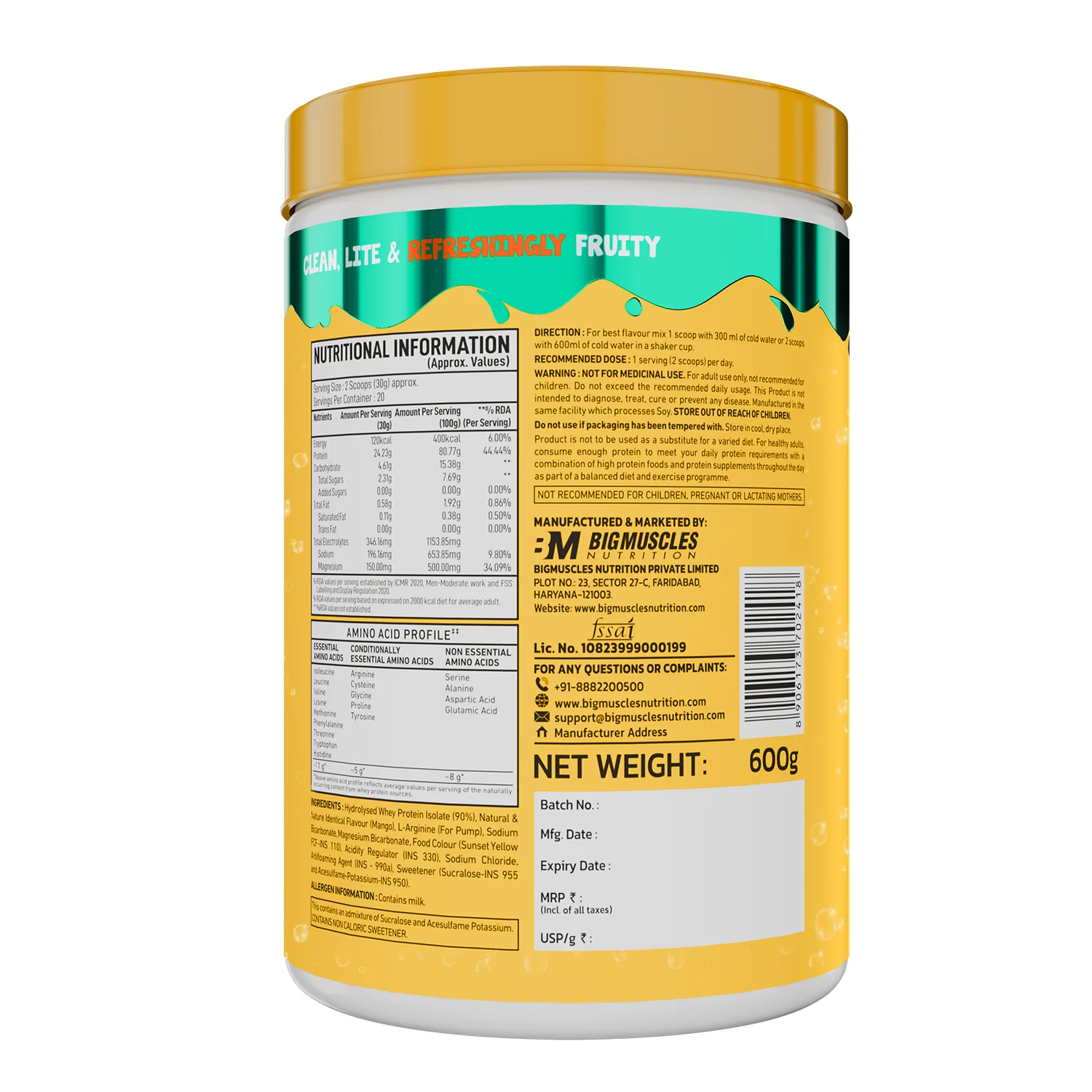 FIZZY WHEY MANGO + SHAKER - Image 3
